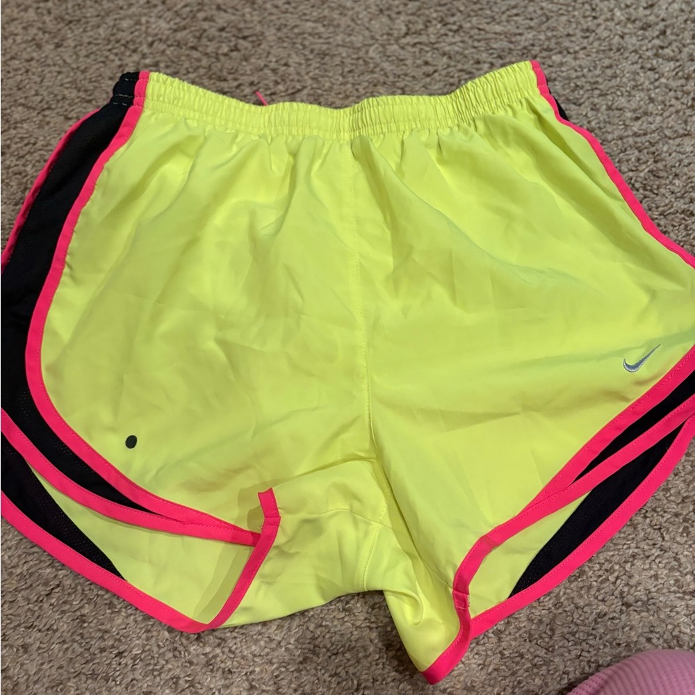 Nike Women's Bright Yellow Athletic Shorts